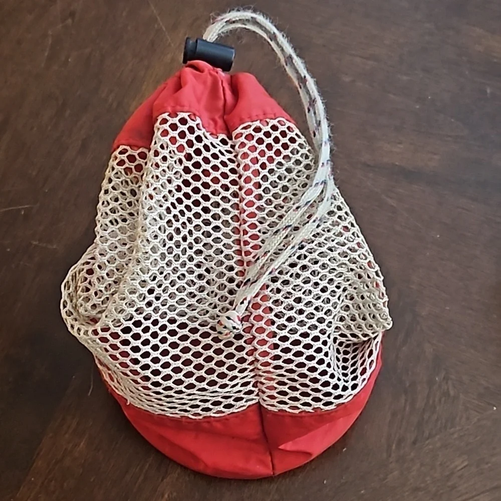90's Vintage Tommy Hilfiger Shower Caddy Drawstring Mesh Bag